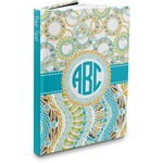 Teal Circles & Stripes Hardbound Journal - 5.75" x 8" (Personalized)