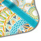 Teal Circles & Stripes Hooded Baby Towel- Detail Corner