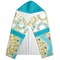 Teal Circles & Stripes Hooded Towel - Folded