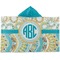 Teal Circles & Stripes Kids Hooded Towel (Personalized)