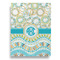 Teal Circles & Stripes House Flags - Double Sided - BACK
