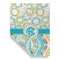 Teal Circles & Stripes House Flags - Double Sided - FRONT FOLDED