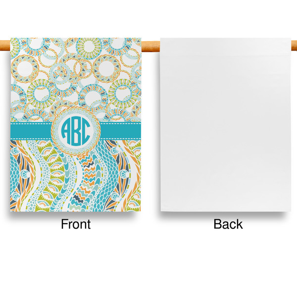 Teal Circles & Stripes House Flags - Single Sided - APPROVAL