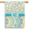 Teal Circles & Stripes House Flags - Single Sided - PARENT MAIN