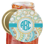 Teal Circles & Stripes Jar Opener (Personalized)