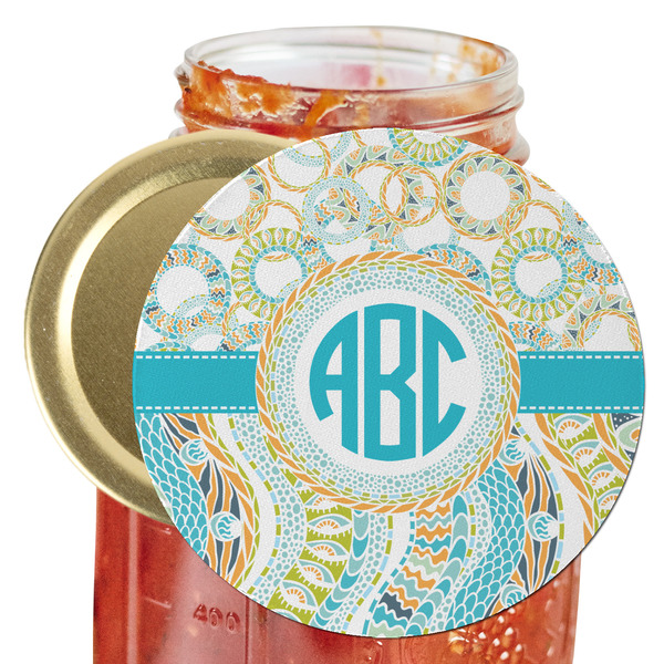 Custom Teal Circles & Stripes Jar Opener (Personalized)