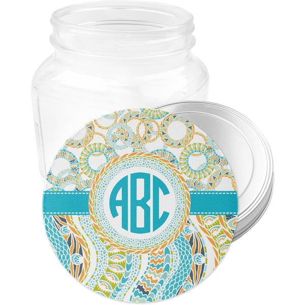 Teal Circles & Stripes Jar Opener - Main