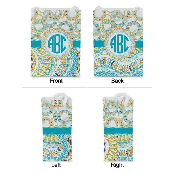 Teal Circles & Stripes Jewelry Gift Bag - Gloss - Approval