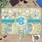 Teal Circles & Stripes Jigsaw Puzzle 1014 Piece - In Context