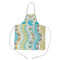Teal Circles & Stripes Kid's Apron - Medium (Personalized)
