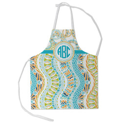Teal Circles & Stripes Kid's Apron - Small (Personalized)