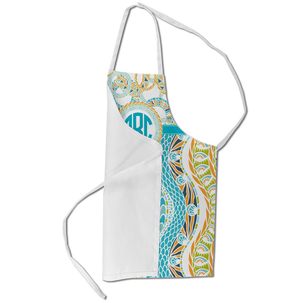 Teal Circles & Stripes Kid's Aprons - Small - Main