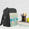 Teal Circles & Stripes Kid's Backpack - Lifestyle