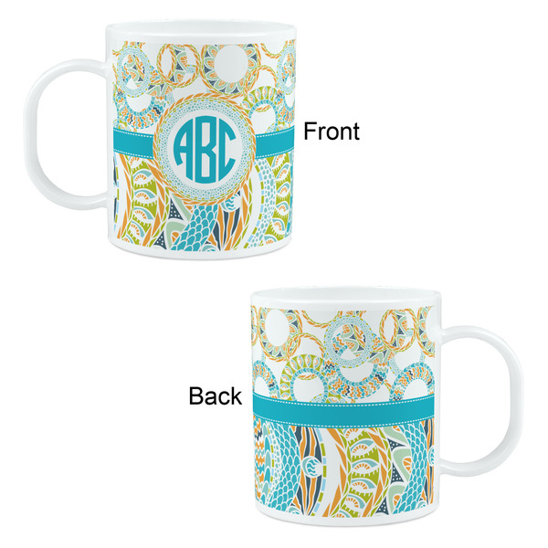 Teal Circles & Stripes Kid's Mug - Apvl