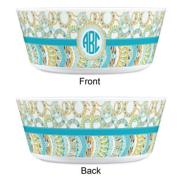Teal Circles & Stripes Kids Bowls - APPROVAL