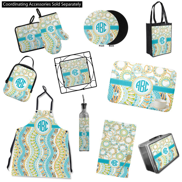 Teal Circles & Stripes Kitchen Accessories & Decor