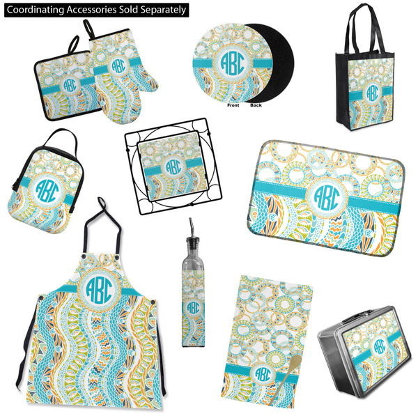Teal Circles & Stripes Kitchen Accessories & Decor