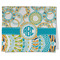 Teal Circles & Stripes Kitchen Towel - Poly Cotton w/ Monograms