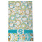 Teal Circles & Stripes Kitchen Towel - Poly Cotton - Full Front