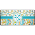 Teal Circles & Stripes Gaming Mouse Pad (Personalized)