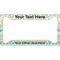 Teal Circles & Stripes License Plate Frame - Style A