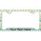 Teal Circles & Stripes License Plate Frame - Style C