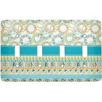 Teal Circles & Stripes Light Switch Cover (4 Toggle Plate)