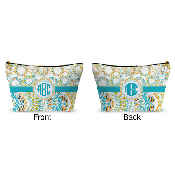 Teal Circles & Stripes Makeup Bag Approval