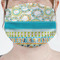 Teal Circles & Stripes Face Mask Cover