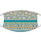 Teal Circles & Stripes Cloth Face Mask (T-Shirt Fabric)
