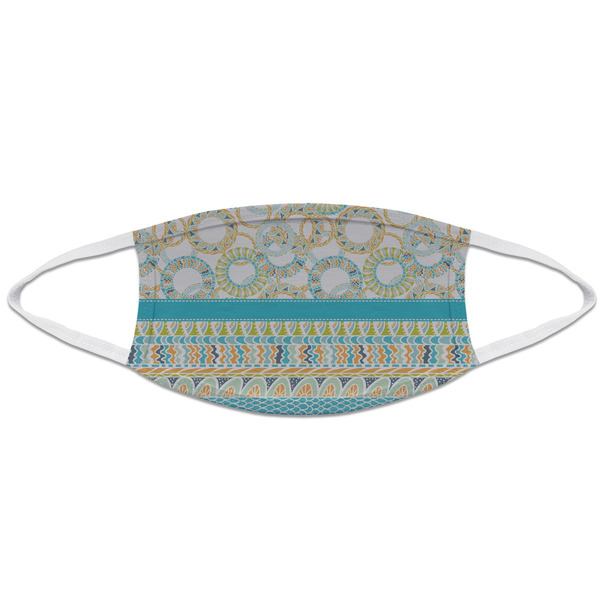 Teal Circles & Stripes Mask2