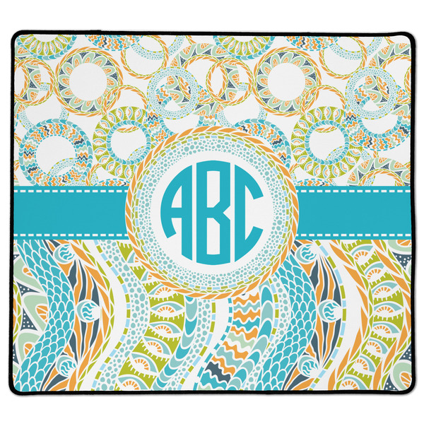 Teal Circles & Stripes Medium Gaming Mats - APPROVAL