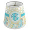 Teal Circles & Stripes Poly Film Empire Lampshade - Angle View