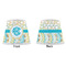 Teal Circles & Stripes Poly Film Empire Lampshade - Approval