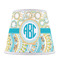 Teal Circles & Stripes Poly Film Empire Lampshade - Front View