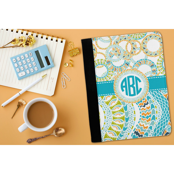 Teal Circles & Stripes Medium Padfolio - LIFESTYLE (adult)