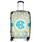 Teal Circles & Stripes Suitcase - 24" Medium - Checked (Personalized)