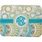 Teal Circles & Stripes Memory Foam Bath Mat - 48"x36" (Personalized)
