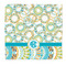 Teal Circles & Stripes Microfiber Dish Rag - Front/Approval
