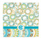 Teal Circles & Stripes Microfiber Dish Rag (Personalized)
