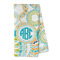 Teal Circles & Stripes Kitchen Towel - Microfiber (Personalized)