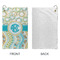 Teal Circles & Stripes Microfiber Golf Towels - Small - APPROVAL