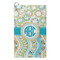 Teal Circles & Stripes Microfiber Golf Towel - Small (Personalized)