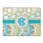 Teal Circles & Stripes Microfiber Screen Cleaner (Personalized)