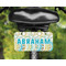 Teal Circles & Stripes Mini License Plate on Bicycle - LIFESTYLE Two holes