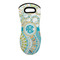 Teal Circles & Stripes Neoprene Oven Mitt w/ Monograms