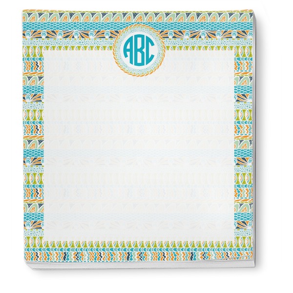 Teal Circles & Stripes Notepad - Apvl