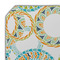 Teal Circles & Stripes Octagon Placemat - Single front (DETAIL)