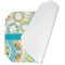 Teal Circles & Stripes Octagon Placemat - Single front (folded)