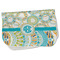 Teal Circles & Stripes Burp Cloth - Fleece w/ Monogram